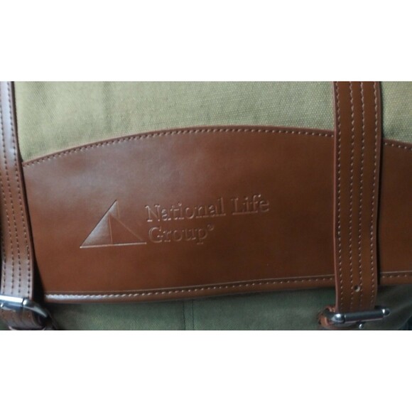 Cutter & Buck Messenger Bag Legacy Cotton 17 Inch Logo "National Life Group" - Picture 6 of 8